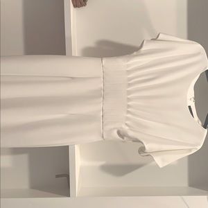 White midi dress